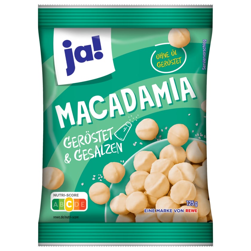 Ja! Macadamia geröstet & gesalzen 125g